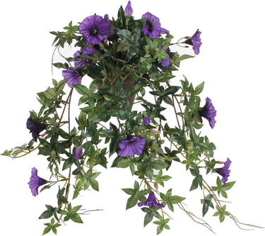 Mica decorations kunstplant petunia - paars - 50 cm - kunst hangplanten