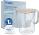 Brita waterfilterkan style essential xl - 3,6l - sand - incl. 1x maxtra pro pure performance - grote filterkan met smart light led klapdeksel, filtert verontreinigingen meer