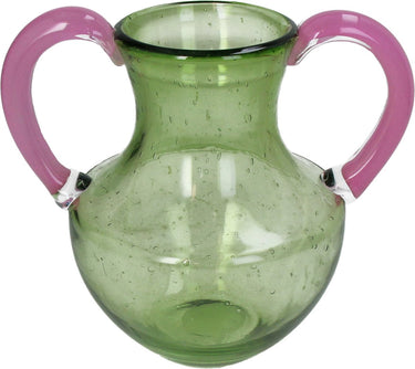 Hd collection vaas glas groen 21x16x21cm