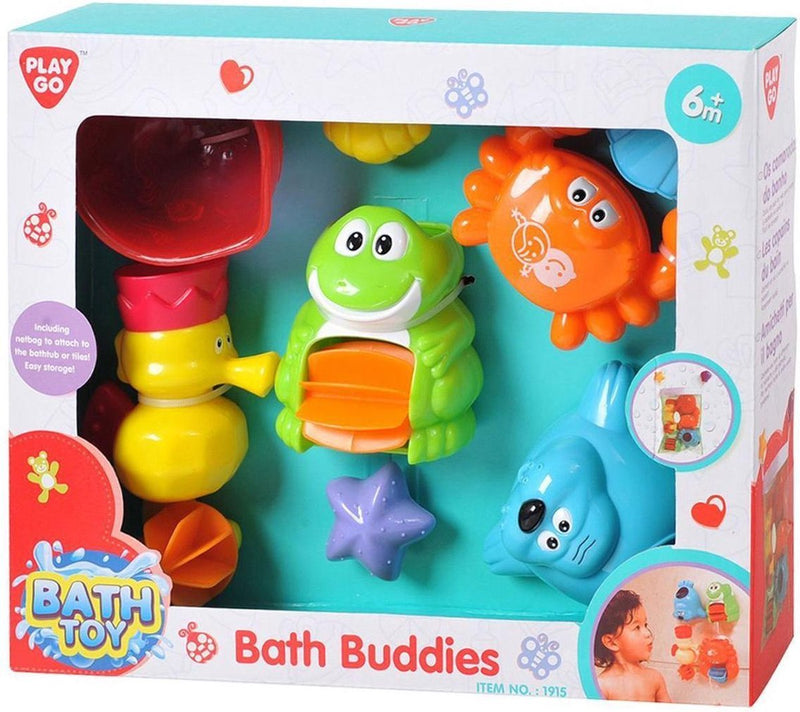 Afbeelding laden in galerijviewer, Playgo badspeelgoed zeedieren set voor baby's - kleurrijke badvriendjes.
