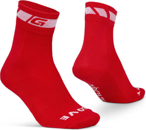 Gripgrab - lente herfst fietssokken thermo overganssokken - rood - unisex - maat s 38-41