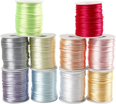 Creativ company satijnkoord 2mm pastel 10 pastelkleuren