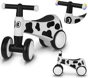 Lionelo sammy loopfiets – 4 wielen – verlichting in handvatten – vanaf 1 jaar – extra comfortabel zadel – antislip handgrepen – ergonomisch ontwerp – kleurrijke diermotieven – jongens meisjes – zonder gereedschap te monteren