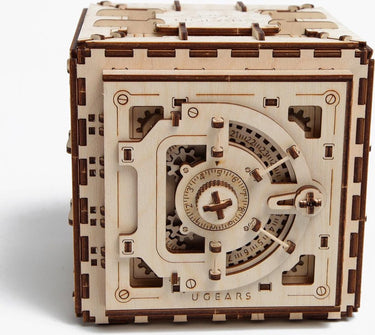 Ugears 3d modelbouw - kluis - mechanisch bouwpakket hout - educatief speelgoed