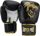 Super pro combat gear warrior se lederen (kick)bokshandschoenen zwart goud wit 14oz