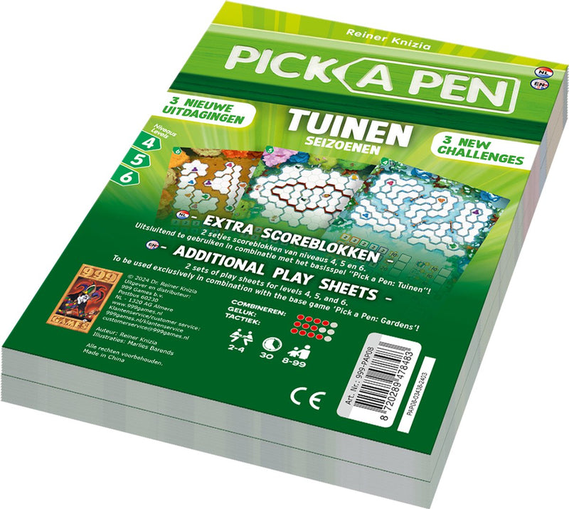 Afbeelding laden in galerijviewer, 999games 999 games pick a pen tuinen: seizoenen level 4,5,6 scoreblokken, 2st.
