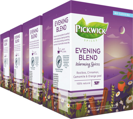 Pickwick evening blend warming spices rooibos thee - 4 x 15 stuks