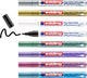Edding 751 8 s glanslakmarker feestelijke en metallic kleuren assorti set - ronde punt - 1-2 mm - set van 8 stuks