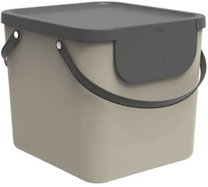 Rotho afvalbak albula - 40 ltr - 38,8 x 35,5 x 33,9 cm - kunststof - cappuccino