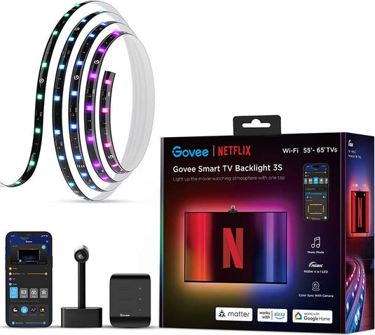 Govee slimme tv verlichting matter - 55-65 inch backlight 3s - netflix editie