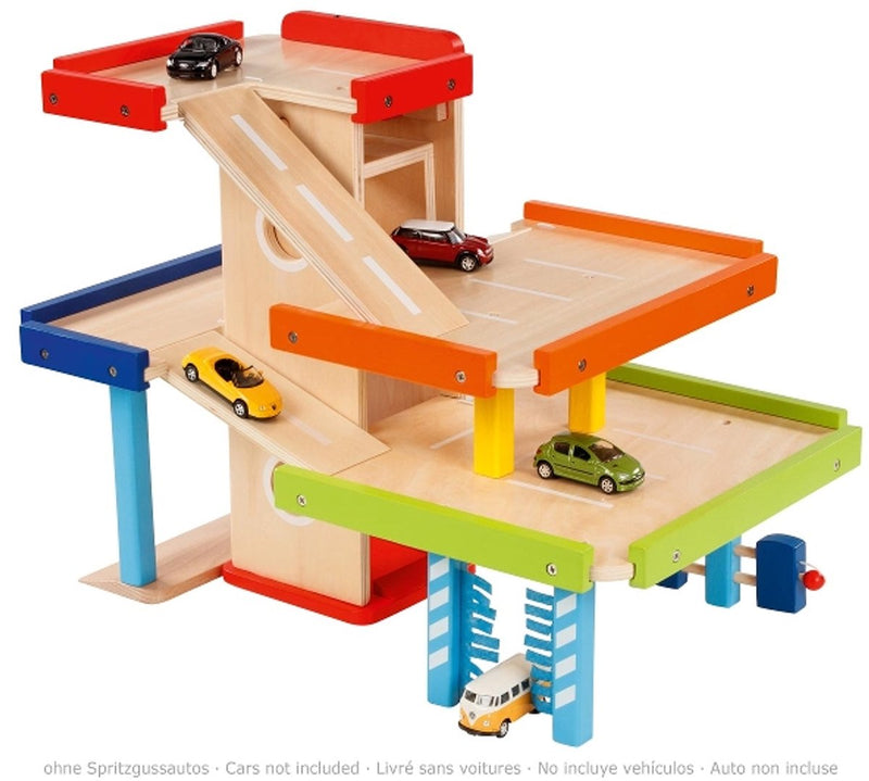 Afbeelding laden in galerijviewer, Goki houten parkeergarage, 6dlg.
