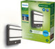 Philips petronia wandlamp - ultra efficient - antraciet - met sensor - 3,8w