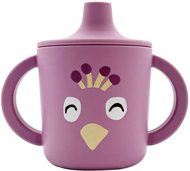 Trixie | tuitbeker - mrs. peacock - drinkbeker voor baby - antilek beker - voor baby's vanaf 4 maanden - siliconen - geschikt voor de vaatwasser