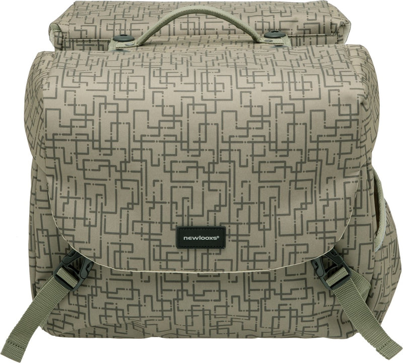 Afbeelding laden in galerijviewer, Mondi Joy Double fietstas - waterafstotend polyester - Racktime - Ivy Grey
