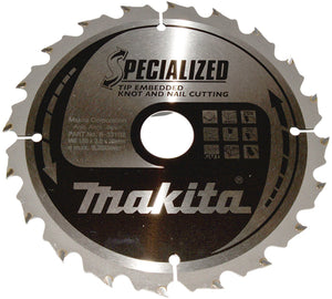 Makita b-33102 cirkelzaagblad hout (noest spijker) | embedded tip | 185 x 30 mm | 20-tands