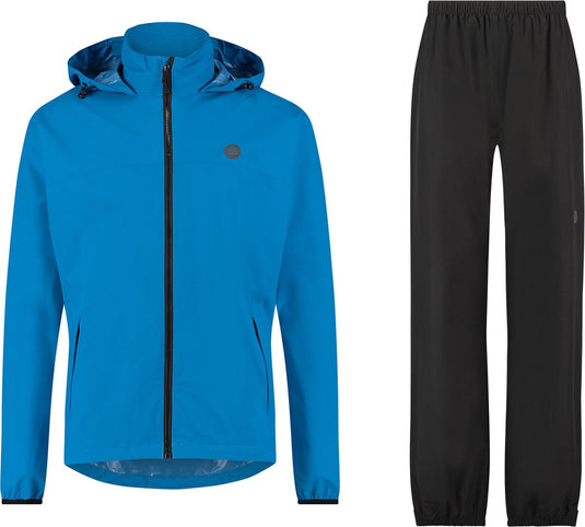 Agu go regenpak essential dames heren - blauw - l - waterdicht ademend l