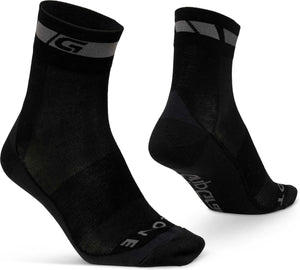 Gripgrab - merino regular cut fietssokken 1 paar wieler sokken - zwart - unisex - maat m (41-44) 41-44