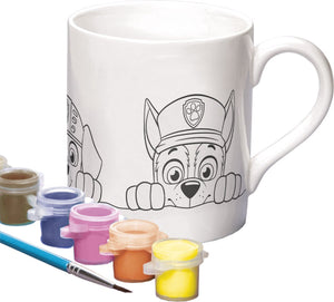 Totum paw patrol keramieken mok beschilderen - met verf en penseel - speelgoed kinderen - knutselen - voor meisjes en jongens - vanaf 4 jaar -