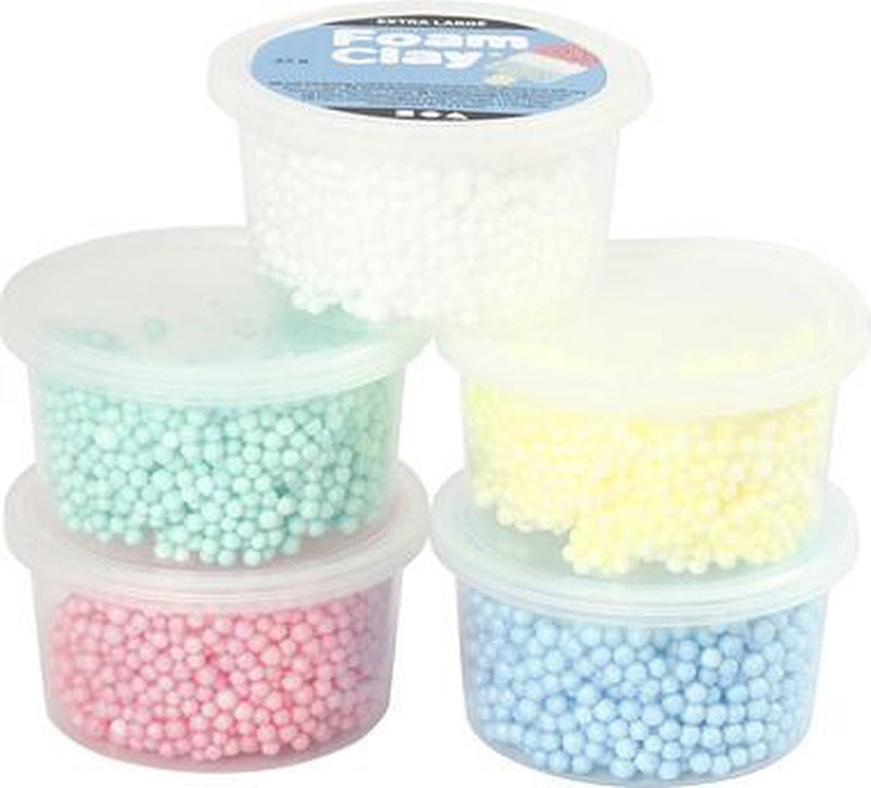 Afbeelding laden in galerijviewer, Creativ company https: www.cchobby.nl foam-clay-extra-large-diverse-kleuren-5x25-gr-1-doos
