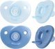 Philips avent soothie hart - 0-6 mnd - 2 stuks - plant-based - blauw