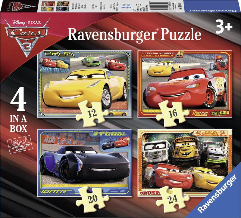Afbeelding laden in galerijviewer, Ravensburger puzzel disney cars 3 let's race! - 12+16+20+24 stukjes
