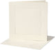 Creativ company cc passepartout card, card size 12,5x12,5 cm, envelope size 13,5x13,5 cm, off-white, 10 set 1 pack