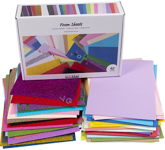 Creativ company foam vellen a4 gekleurd - 40 vellen