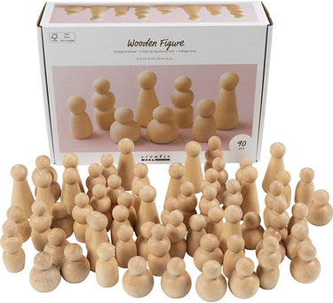 Creativ company houten vormen 5-8cm - 90dlg.
