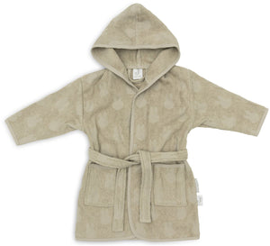 Jollein badjas badstof 1-2 jaar miffy jacquard olive green