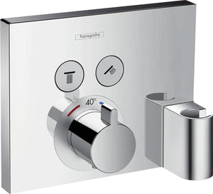 Hansgrohe showerselect afbouwdeel - inbouw douchekraan - thermostatisch - 2 douchefuncties - inclusief wandhouder