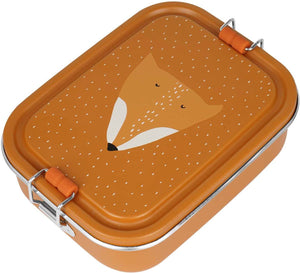 Trixie brooddoos klein - mr. fox - rsv lunchbox voor kinderen - makkelijk te openen broodtrommel - oranje