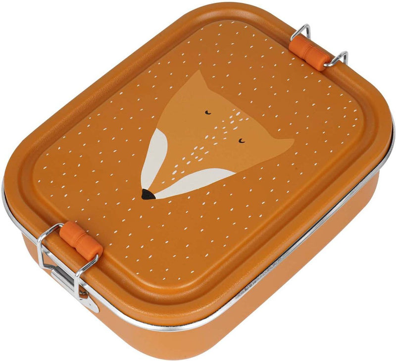 Afbeelding laden in galerijviewer, Trixie brooddoos klein - mr. fox - rsv lunchbox voor kinderen - makkelijk te openen broodtrommel - oranje

