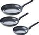 Bk universe koekenpannenset 3-delig - 20 24 28cm - pfas-vrije antikleeflaag - pannenset inductie - keramische pan - ovenbestendig tot 160°c - koudgreep - zwart graniet