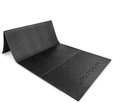 Tunturi fitnessmat - buitenmat extra dik – yoga mat antislip - pilates mat - 6 mm - opvouwbaar - 120 x 61 cm - incl trainingsapp - zwart