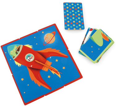 Scratch gezelschapsspel - space race - in vormendoos - 4 jaar