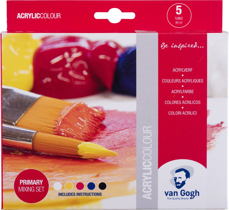 Afbeelding laden in galerijviewer, Bruynzeel van gogh acrylverf primaire mengset, 5x40ml
