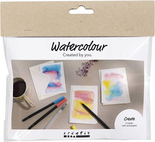 Creativ company cc mini hobbyset aquarel kaarten en enveloppen