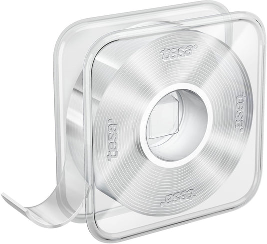 Tesa nano tape transparant dubbelzijdig verwijderbaar herbruikbaar weerbestendig – 3m x 30mm
