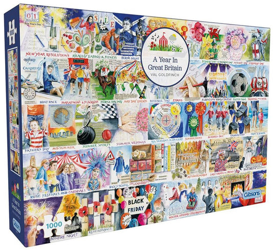 Gibsons - a year in great britain (door val golfinch) - 1000 stukjes 68×49cm (b×h) - legpuzzel voor volwassenen