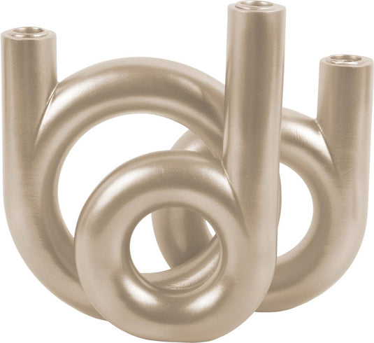 Present time kandelaar rings medium - goud - 18x12x20cm - scandinavisch - polyresin