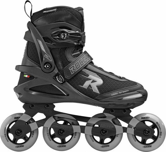 Roces pic tif 80 skeelers – 4x80mm wielen – fitness inline skates – zwart grijs – maat 45