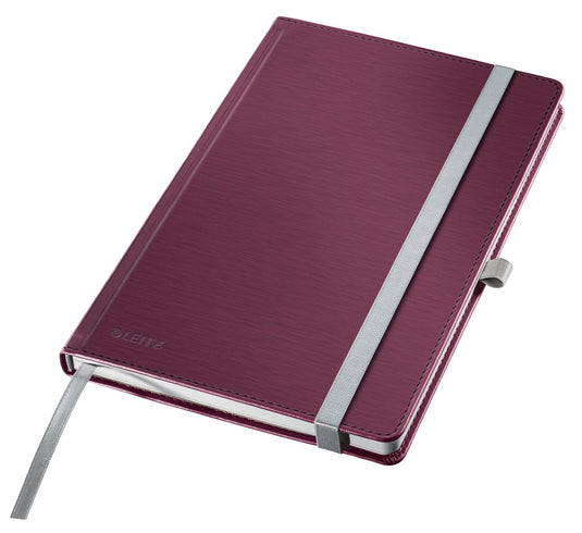 Leitz schrijfblok style a5 geruit harde kaft niet geperforeerd rood