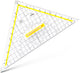 Aristo tekendriehoek - schaalverdeling 22cm - onbuigzaam - transparant - met afneembare greep - ar-1650 4