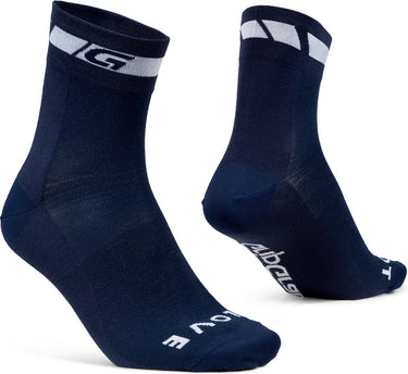 Gripgrab - classic regular cut zomer fietssokken 1 paar coolmax wielersport sokken - navy blauw - unisex - maat s (38-41)