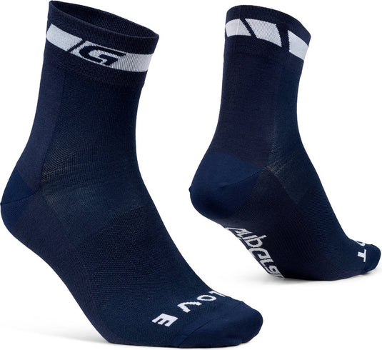Gripgrab - classic regular cut zomer fietssokken 1 paar coolmax wielersport sokken - navy blauw - unisex - maat s (38-41)