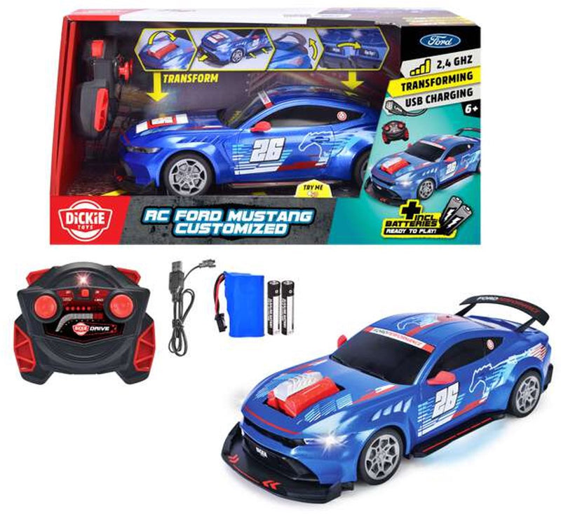 Afbeelding laden in galerijviewer, Dickie simba toys - rc ford mustang customized, try me, rtr - 201105014
