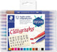 Quantore kalligrafiepen duo punt - 12 kleuren