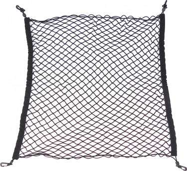 Carpoint kofferbaknet 75x85 cm – elastisch – met 4 haken – universeel – voor vastzetten bagage – polyester – auto accessoire