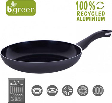 Berndes - b.green - koekenpan 28 cm - gerecycled aluminium - zilver