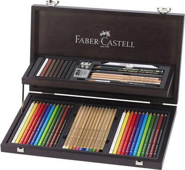 Faber-castell kleurpotloden - compendium mahoniebox - 54 stuks - fc-110084